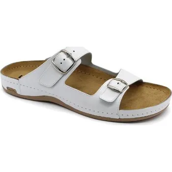 Pánské pantofle Leon Leons Igor 702 M - Bílá Barva: Bílá, Velikost: 46