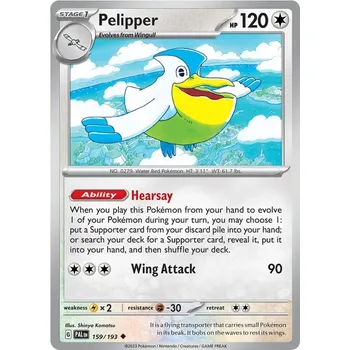 Sběratelská karetní hra Pelipper 159/193 - Paldea Evolved Typ karty: Non-Holo