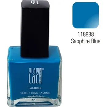 Lak na nehty GlamLac Lak na nehty 118888 Sapphire Blue 15 ml