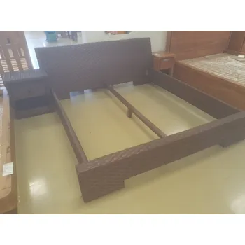 Postel Hnědá ratanová postel Nivea 180x200 - LIKVIDACE VZORKU