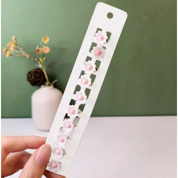 B-TOP Mini květinové sponky do vlasů 10 ks White Flower