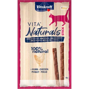 Pamlsek pro kočku Vitakraft Vita Naturals tyčinky s kuřecím masem 4 ks