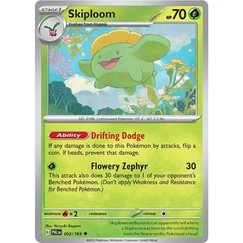 Sběratelská karetní hra Skiploom 002/193 - Paldea Evolved Typ karty: Non-Holo
