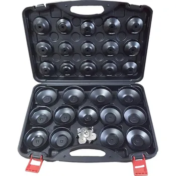 Olejový filtr Sada klíčů-hlavic pro povolení olejových filtrů, 30 dílů pro různé značky vozidel, Welzh (Welzh Werkzeug)