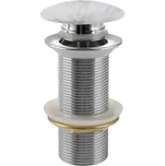 BLOK umyvadlová výpust 5/4“, click-clack, zátka bílá carrara, mat 2401-941