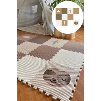 Minideckfloor podlaha 12 dílů - lenochod, kaktus a mráček 230087