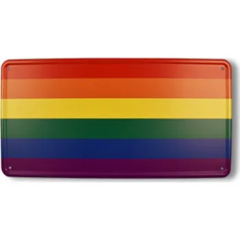 Plechová cedule Cedule plechová Promex vlajka LGBT - barevná
