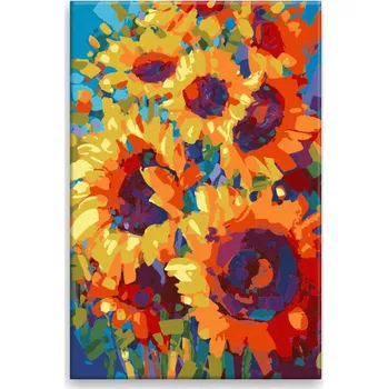 Dětské zboží Malování podle čísel - Slunečnice 02 - 40x60 cm, bez dřevěného rámu - CZ výroba