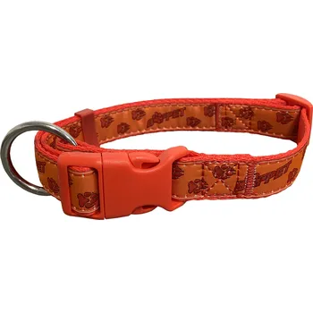 Obojek pro psa BAFPET Popruhové obojky TLAPKY BAF Barva: Červená, Rozměr: 25mm x 40-66cm 18102TB
