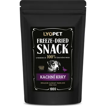 Pamlsek pro psa LYOPET Snack Dog Kachní krky 30 g