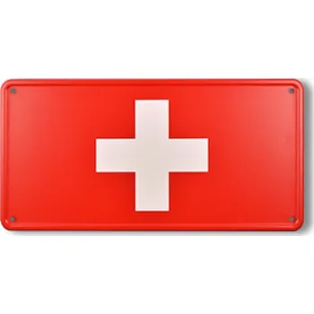 Plechová cedule Cedule plechová Promex vlajka Švýcarsko - barevná