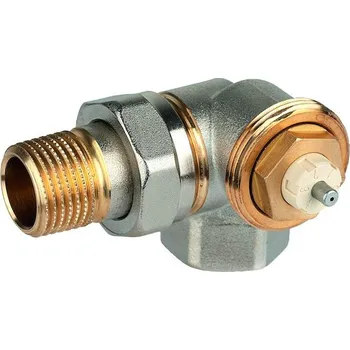 Stavebniny Honeywell Resideo V2020 termostatický ventil, kuželka SX, s přednastavením, úhlový pravý, PN10, DN15, připojení 1/2" - zkrácená verze, V2020RSX15