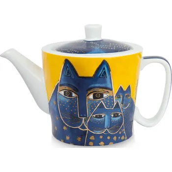 Konvice na čaj Egan LAUREL BURCH FANTASTIC FELINES Modrá čajová konvice 450 ml
