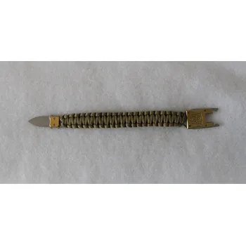 Šperk P.R.C. NÁRAMEK PARACORD S NOŽEM - zelený