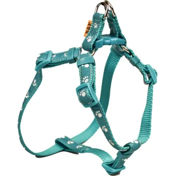 Postroj pro psa BAFPET Popruhové kšíry TLAPKY Barva: Světle modrá, Rozměr: 10mm x OH 26-38cm 18411T