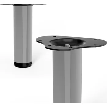 Stolová podnož Walteco Nábytková noha kulatá, průměr 60mm, výška 200mm, šedá