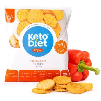 Keto dieta KetoDiet Proteinové chipsy 25 g, paprika