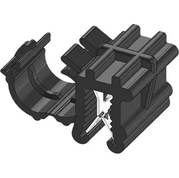 Stahovací páska WKK Klip na hrany zástrčný ART005912 Průměr svazku (pevný)=4.50 mm tepelně stabilizovaná, kabelový svazek, boční montáž černá 1 ks