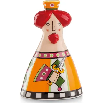 Vánoční dekorace Egan KINGS AND QUEENS KING Oranžový zvonek 6.5x10 cm