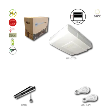 HALO 700 N pohon pro sekční garážová vrata do 11 m² / 90 kg s dráhou RAB3, 2x PLAY4R