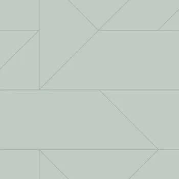 Tapeta Origin Zelená geometrická vliesová tapeta, metalické linie 347722, City Chic, Origin, velikost 0,53 x 10,05 m