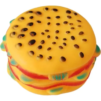 Hračka pro psa Pískací hračka pro psy - Hamburger (8cm)
