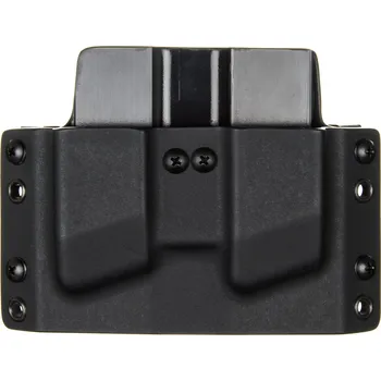 Příslušenství pro sportovní střelbu RH Holsters OWB - Glock 43 - vnější kydexové pouzdro na 2 zásobníky - plný sweatguard - černá/černá Umístění pouzdra: Levý bok (pravák)