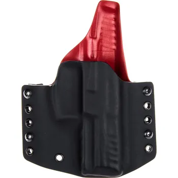 Příslušenství pro sportovní střelbu RH Holsters OWB - Heckler & Koch SFP9 - vnější kydexové pouzdro - plný sweatguard - černá/červená Pouzdro je pro: Pravák