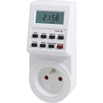 Spínací hodiny KGM Elektronické spínací digitální hodiny / zásuvka - týdenní, HDT-07