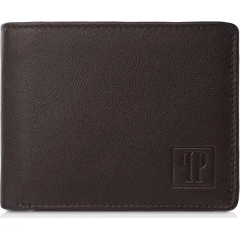 Peněženka Paolo Peruzzi Pánská kožená peněženka s RFID ochranou PERUZZI; hnědá