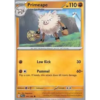 Sběratelská karetní hra Pokémon PAL 107/193 Primeape - Paldea Evolved Stav: Near Mint, Verze: NORMAL