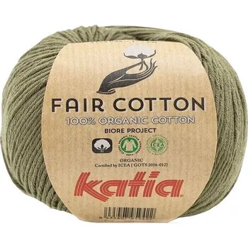 Příze Katia Fair Cotton 36 Khaki Pletací příze