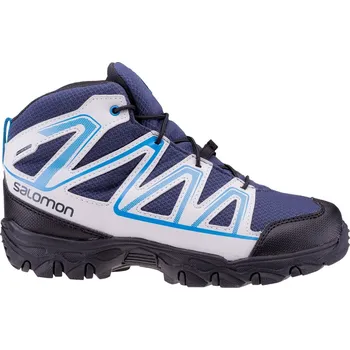 Dětská treková obuv Dětské Vysoké boty SALOMON SKOOKIE 2 MID CSWP J MOOD I/PEARL B L41573900 – Tmavě modrá 37 2/3