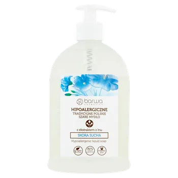 Mýdlo Barwa Cosmetics hypoalergenní tradiční polské šedé tekuté mýdlo se lněným extraktem, 500 ml