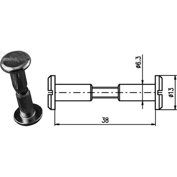 Nábytkové kování Spojovací kování 38 mm Zn č.8602053A
