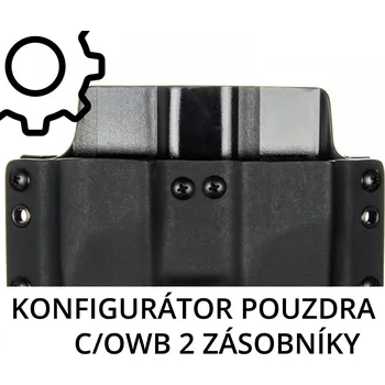 Příslušenství pro sportovní střelbu RH Holsters C/OWB na 2 zásobníky - vnější kydexové pouzdro na zakázku Umístění pouzdra: Levý bok (pravák)