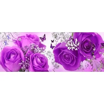 Diamantové malování Diamantové malování - Fialové růže - č. 88 110 x 45 cm
