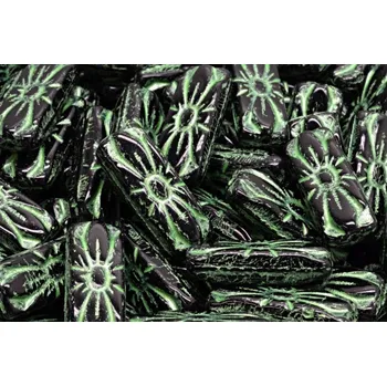 Korálek Obdélníkové květinové korálky 3638 (20x8 mm)