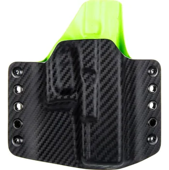 Příslušenství pro sportovní střelbu RH Holsters OWB - Glock 19/23/32 - Glock 19X/45 - vnější kydexové pouzdro - poloviční sweatguard - carbon/zombie zelená Pouzdro je pro: Pravák