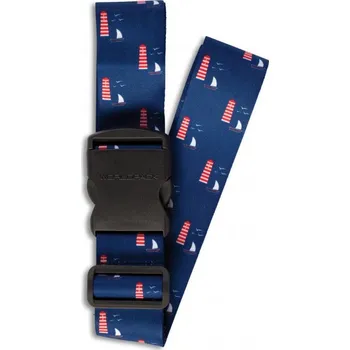 Fabrizio Bezpečnostní popruh na kufr - Maják a loď modrý