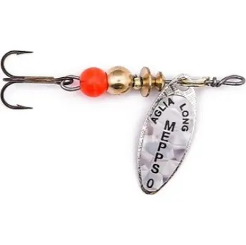 Umělá nástraha Rotační třpytka Mepps Aglia Long Rainbo Vel.0 2,5g Stříbrná