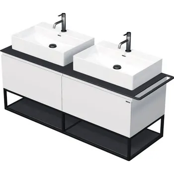 Koupelnový nábytek Interdoor Intedoor TA OALU 140D 2Z KDP A0016 Skříňka spodní 140 cm s 2 keramickými umyvadly, 2 zásuvky TA OALU 140D 2Z KDP A0016