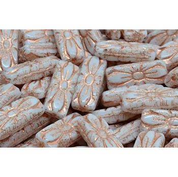 Korálek Obdélníkové květinové korálky 3625 (20x8 mm)