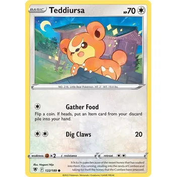 Karetní hra Pokémon TCG Teddiursa 122/189