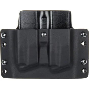 Příslušenství pro sportovní střelbu RH Holsters OWB - CZ 97 B - vnější kydexové pouzdro na 2 zásobníky - plný sweatguard - černá/černá Umístění pouzdra: Levý bok (pravák)