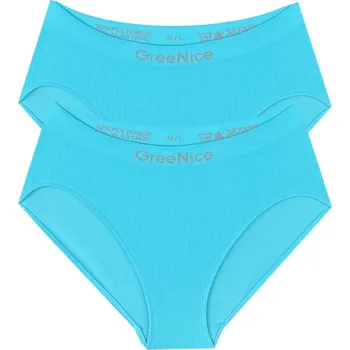 Kalhotky Dámské bezešvé kalhotky GreeNice Art: 6614 ( 2ks vbalení ) Barva: Tyrkysová, Velikost: M/L