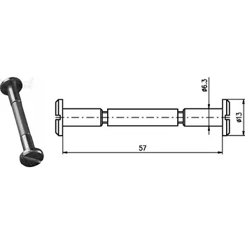 Nábytkové kování Spojovací kování 57 mm Zn č.8605053A