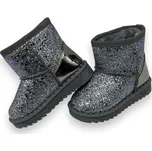 Fashion Dívčí stříbrné sněhule Barva: Stříbrná, Velikost: 27