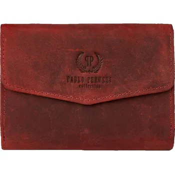 Dámská skládací peněženka PAOLO PERUZZI vintage; červená
