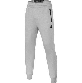 PitBull West Coast - pánské tepláky HATTON šedý melír 3XL